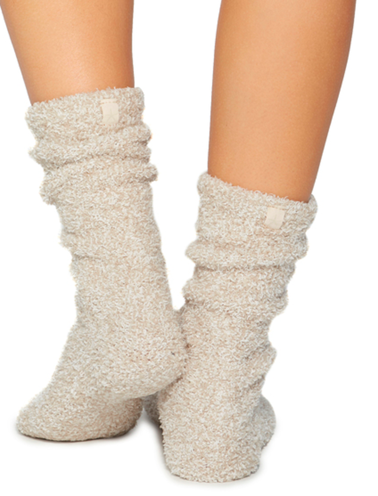 CozyChic Socks Stone/White | One Size