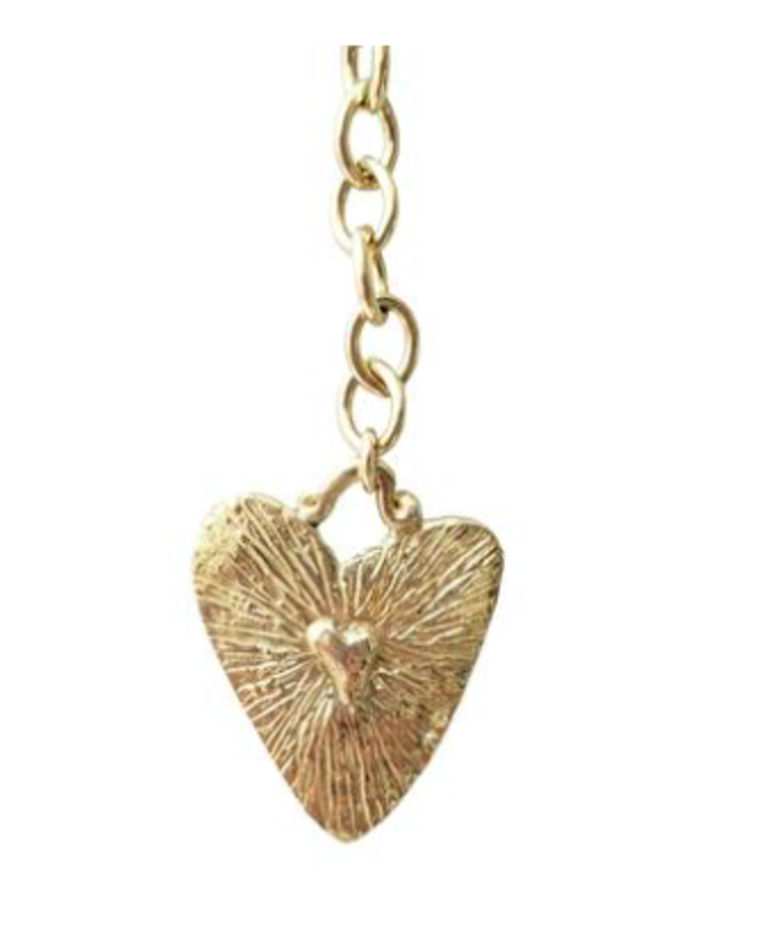 Sacred Heart Necklace on Heavy Gold Filled Chain