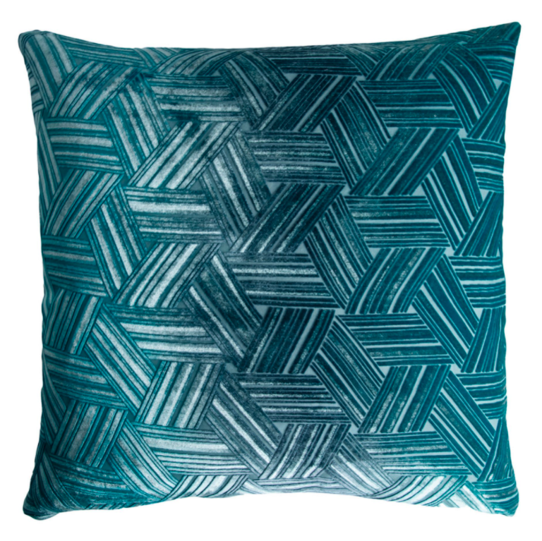 Entwined Velvet Pillow | Pacific | 22x22