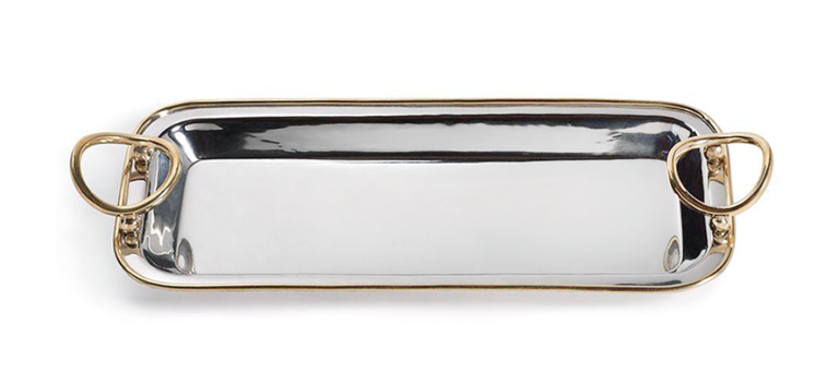 Polished Nickel and Gold Precious Tray