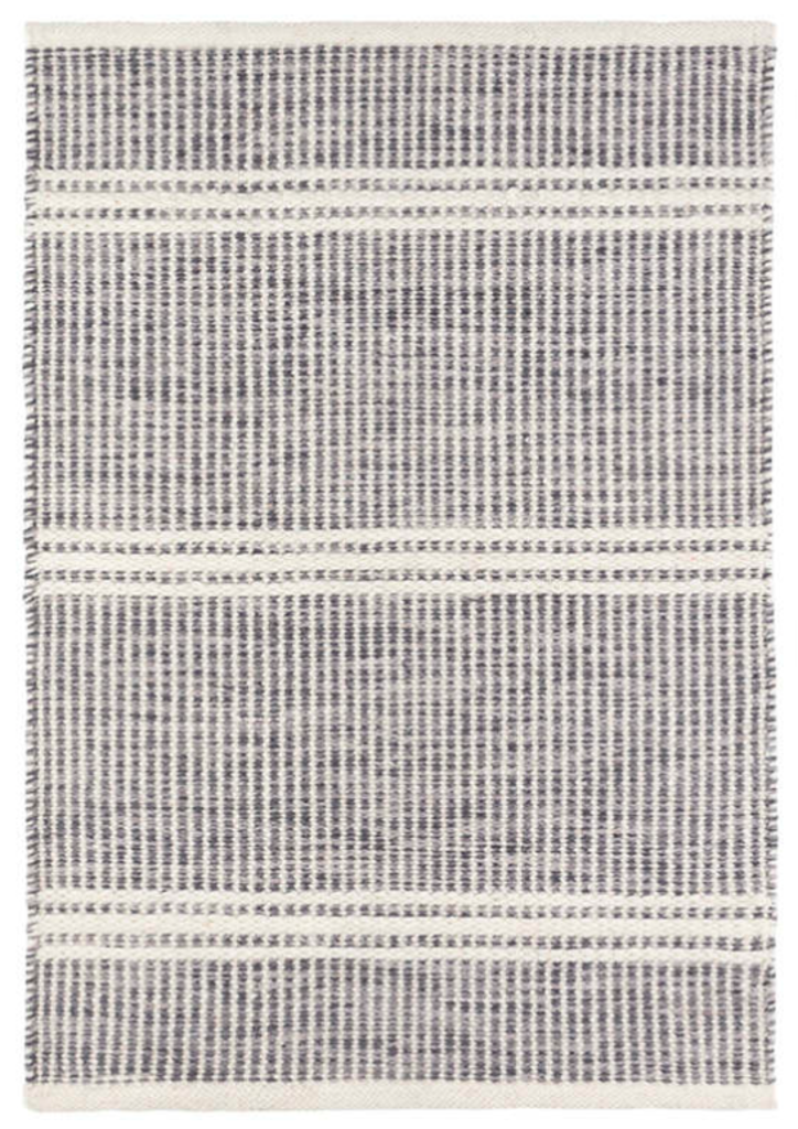 Malta Grey Woven Wool Rug | 2x3