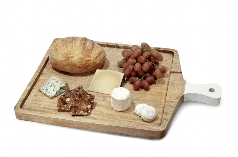 Square Cutting Board with White Handle - Medium
