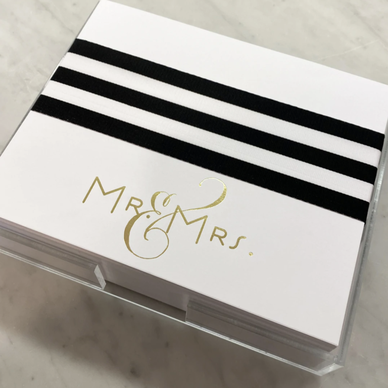 Gold Foil Luxe Mr & Mrs