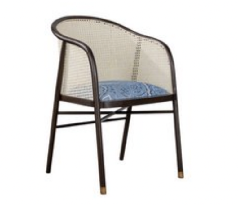 Breakfast Chair | Dark Walnut | Perennials Fabric
