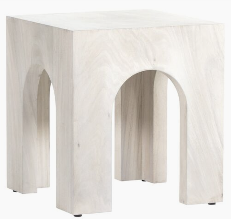 Bleached Guanacaste End Table