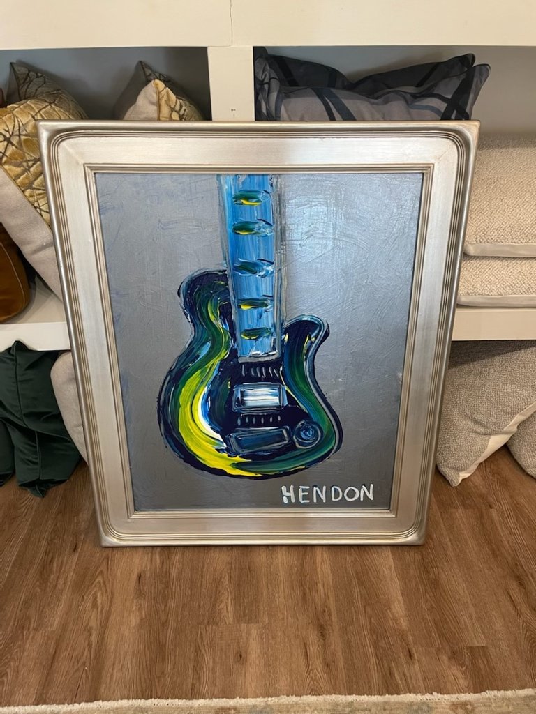Rob Hendon Rob Hendon Guitar 29x23 Art 36x30 Framed