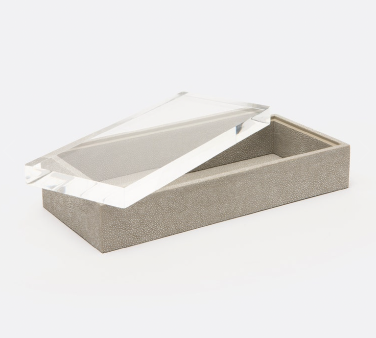Jasen Shagreen Rectangle Box | Sand