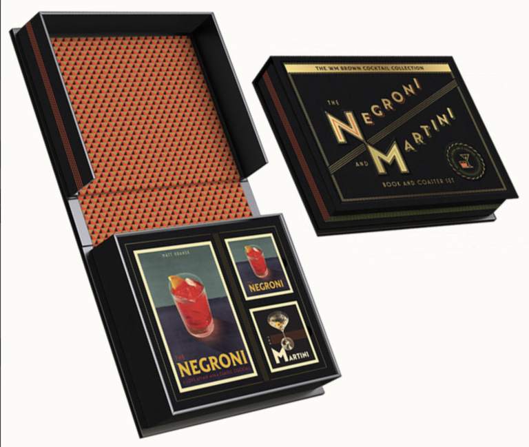 Cocktail Collection The Negroni and Martini Book and Coaster Set