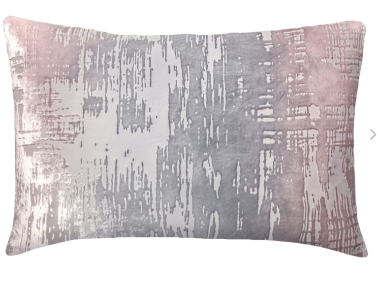 Brush Stroke Velvet Pillow | Moonstone | 14x20