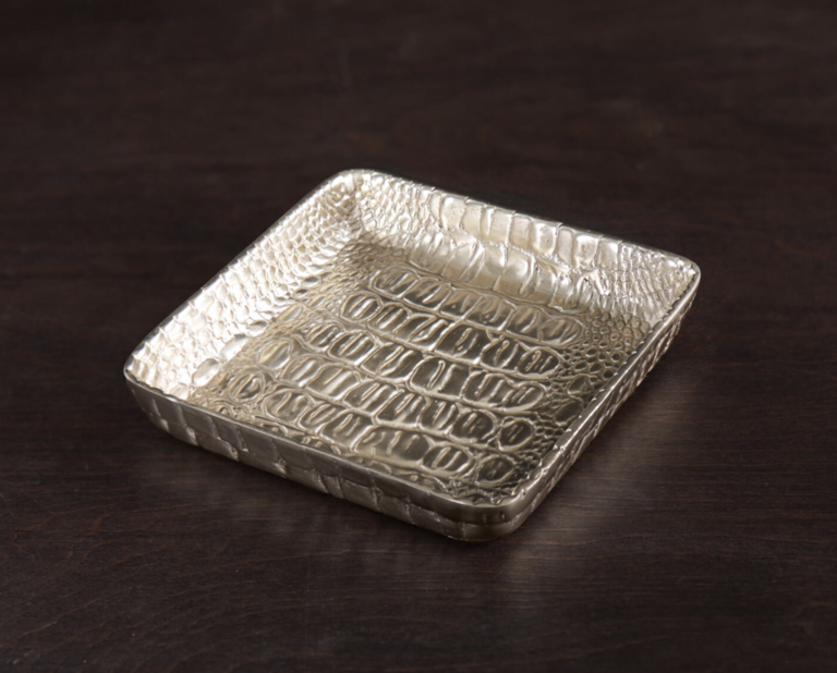 Sierra Croc Gold Tray with Napkins