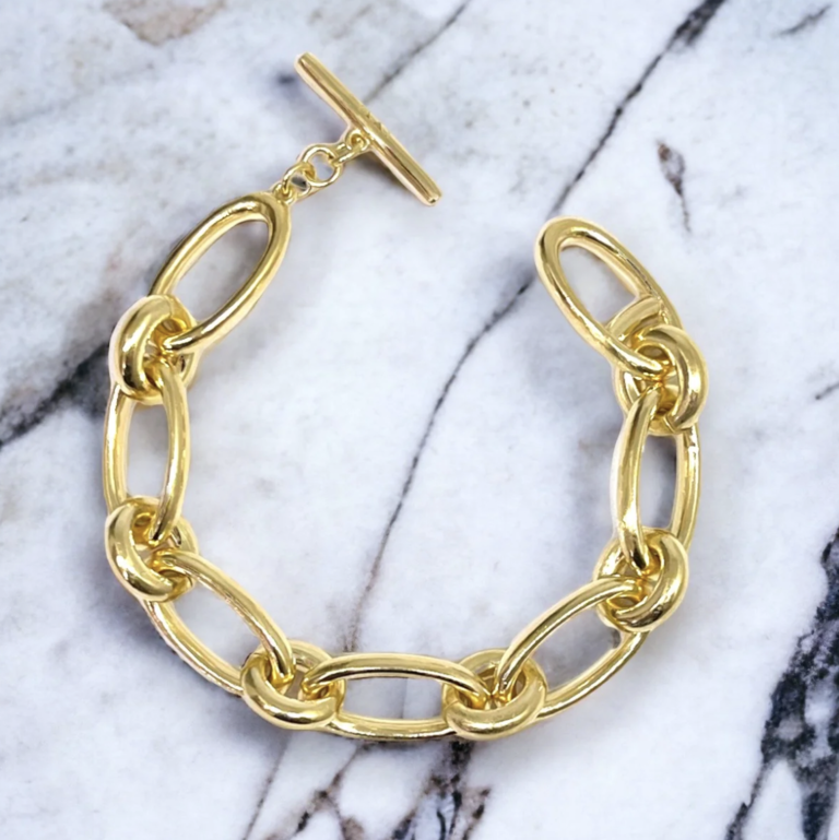 Gold Liscia Chain Bracelet | B377