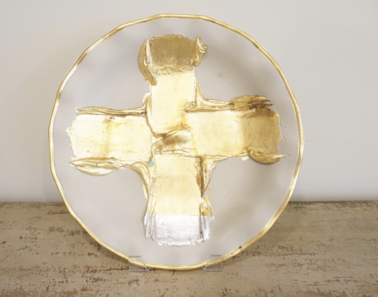 Clay X Large Cross Plate  | Helen Bolin Designs