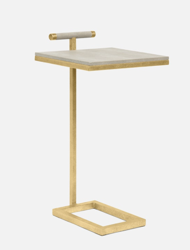 Ellery Laptop Table | Sand Shagreen/Gold