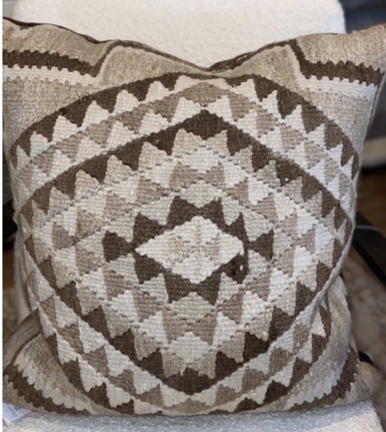 Antique Rug Pillow | Tulum Brown | 23x23