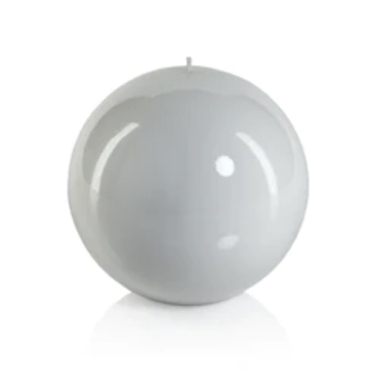 Lacquer Ball Candle | 4.75 | White