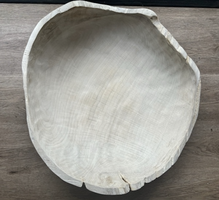 Large Bleached Round Tray