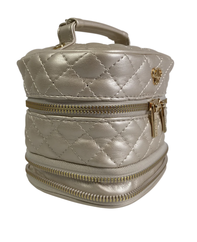 Weekender Jewelry Case | Pearl Quilted