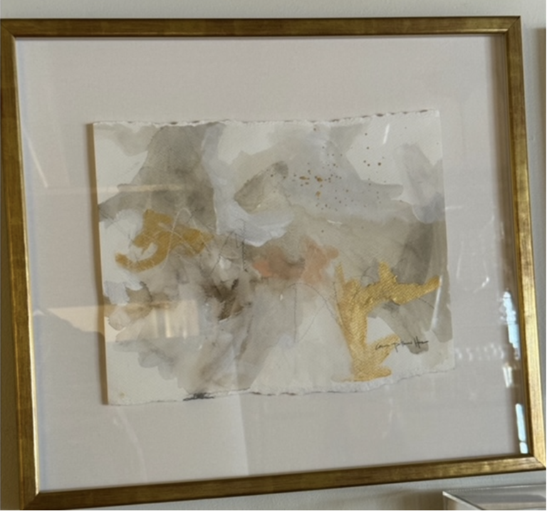 Carrie Pittman Hill Carrie Pittman | Gold Watercolor FRAMED | 18 x 16