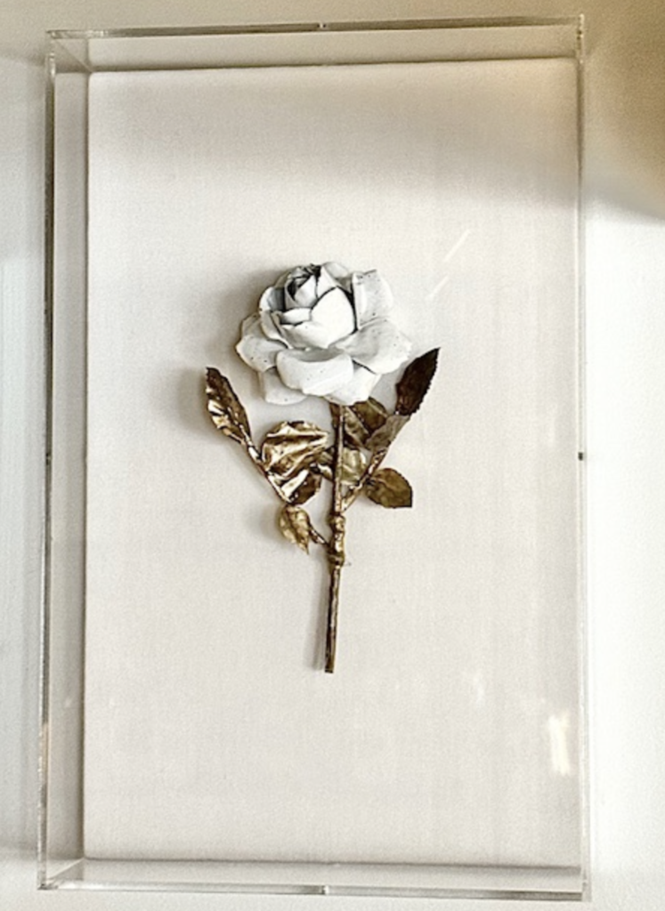 Karen Davis Karen Davis | Rose Blooming Stem Framed in Acrylic Box | 10x16