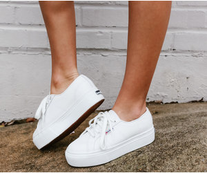 superga platform sneakers white