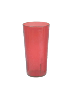 Winco - PTP-12R - 12 oz Red Pebbled Tumbler