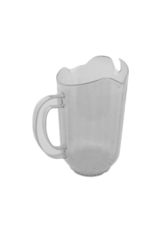 Winco WPCT-60A 60 oz. Amber Polycarbonate 3-Spout Pitcher