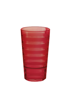 Winco - PTP-12R - 12 oz Red Pebbled Tumbler