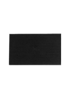 Tablecraft 1218BK Black Rubber 12 x 18 inch Bar Service Mat