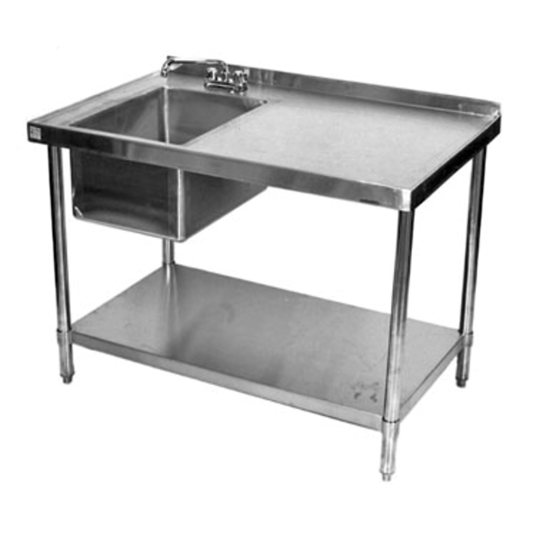 Klinger's Trading Klinger's Trading STB-3048-BL Work Table With Prep Sink