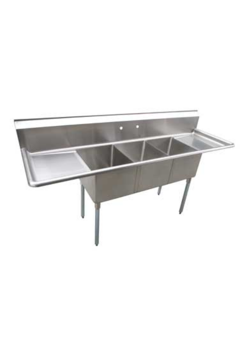 Double Bowl Drainboard Sink - Model #DBDW6025 - NBI Drainboard Sinks