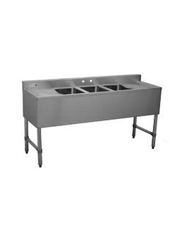 Double Bowl Drainboard Sink - Model #DBDW6025 - NBI Drainboard Sinks