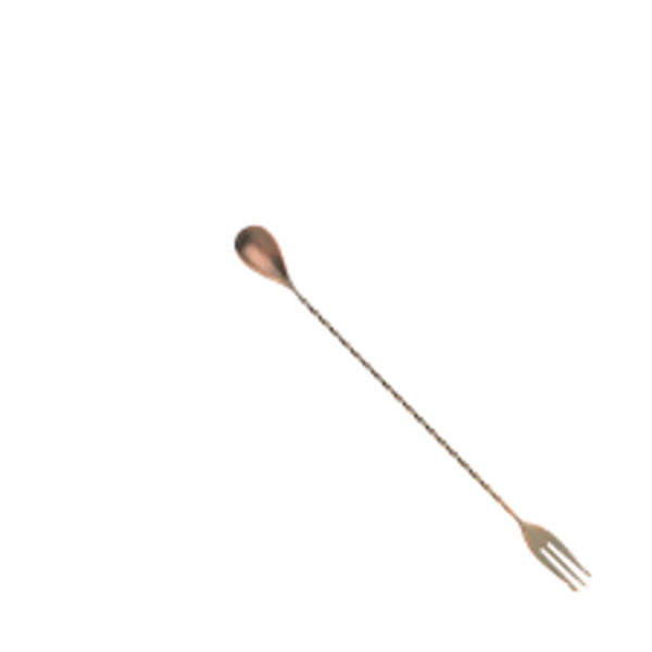 Mercer Culinary Mercer Culinary M37015ACP Barfly Antique Copper Platted Bar Spoon w/Fork End, 12-3/8"