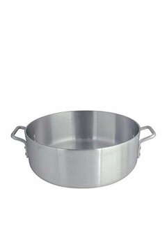 Thunder Group SLSBP015, 15 Quart Stainless Steel Brazier with Cover,  Commercial Braising Pan with Lid, Professional Braiser