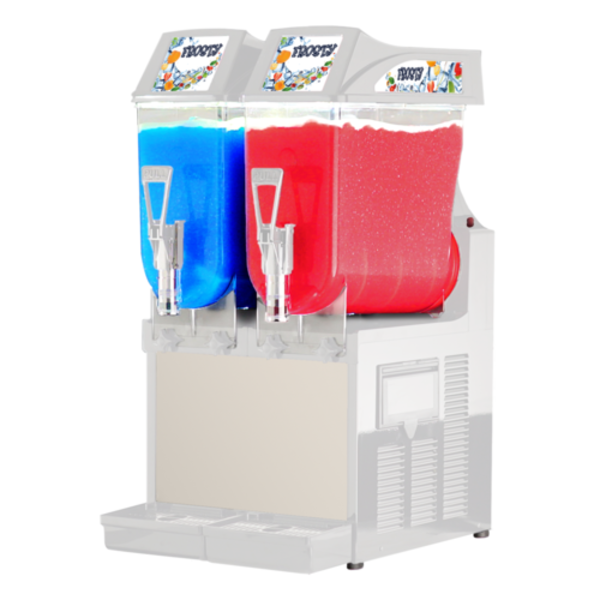 Ampto GRA122 Frozen Drink Machine, Frosty, counter model, (2) 3 gallon clear polycarbonate bowls, manual control keypad
