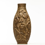 Lawrence & Scott Verdigris Bronze Large Eighteen Luohan vase