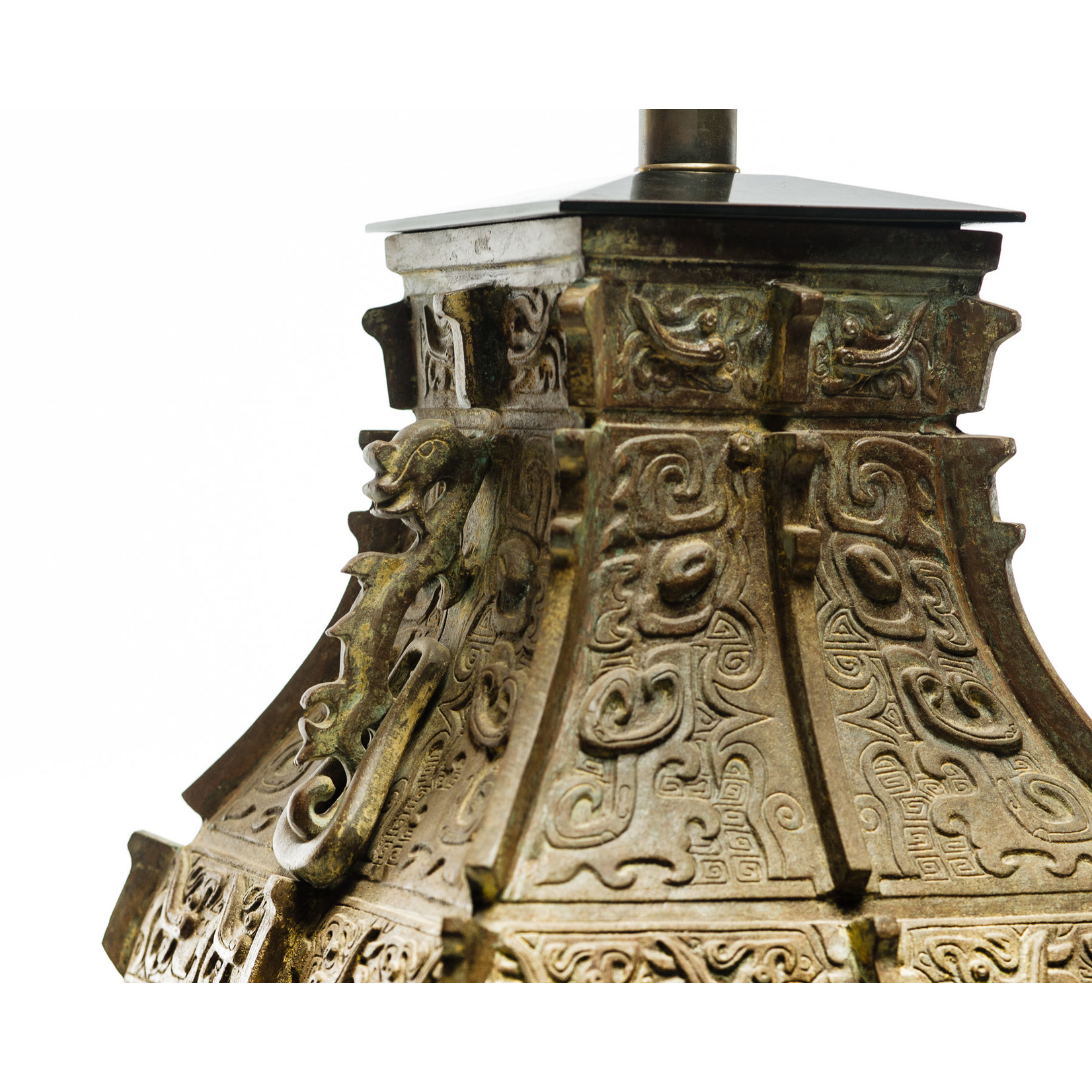 Lawrence & Scott Maxwell Table Lamp in Archaic Bronze