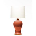 Lawrence & Scott Dashiell Living Coral Table Lamp with Sapele Base
