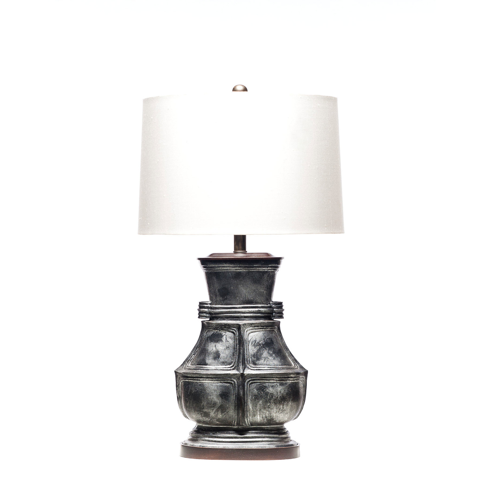 Lawrence & Scott Amell Table Lamp in Verdigris Bronze (Weathered Patina)