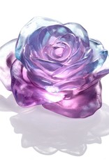 LIULI Crystal Art Crystal Rose in Royal Purple Clear