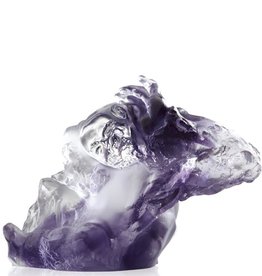 LIULI Crystal Art Crystal "What Did You Say? My Ears are Open" Buddha Figurine
