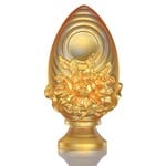 LIULI Crystal Art Crystal Feng Shui Lotus Flower-Auspicious Joyous Heart, 24K Gold Gilded (Limited Edition)