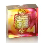 LIULI Crystal Art Crystal Knot of Happiness Paperweight, Amber/Gold Red