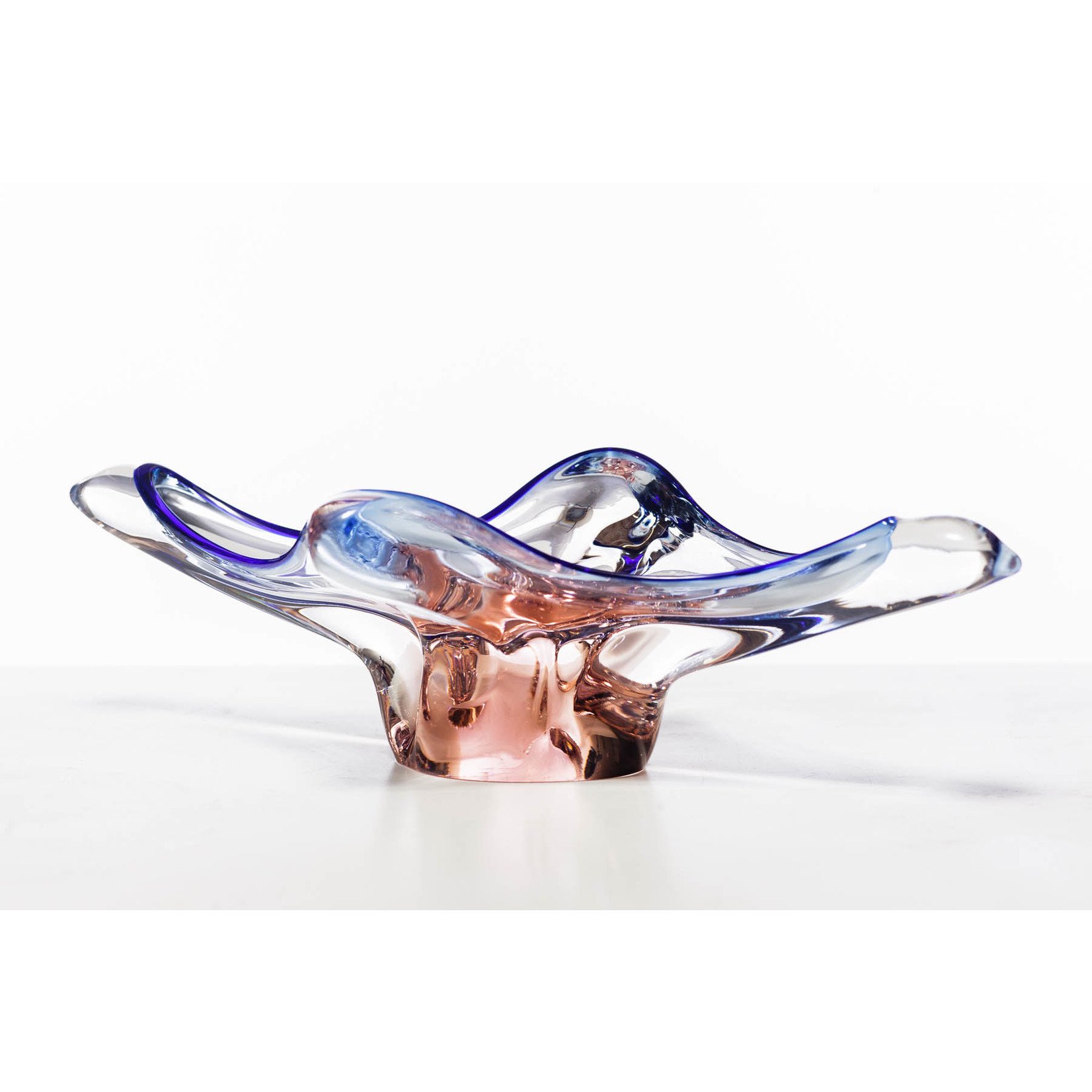 Lawrence Collection Archimede Seguso Murano Sommerso Centerpiece Bowl
