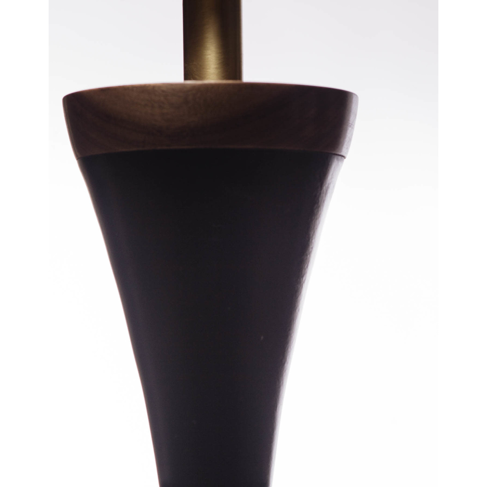 Lawrence & Scott Furuto Tapered Metal Table Lamp With Custom Turned Walnut Base