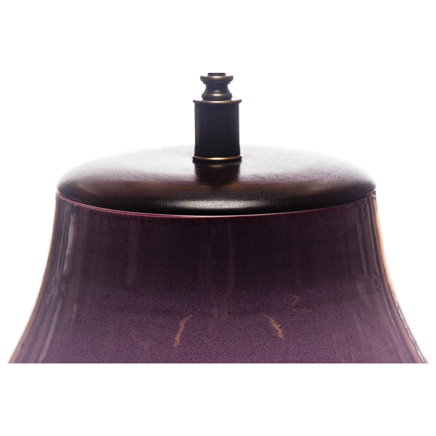 Lawrence & Scott Legacy Lillian Porcelain Table Lamp in Plum with Rosewood Cap (Showroom)