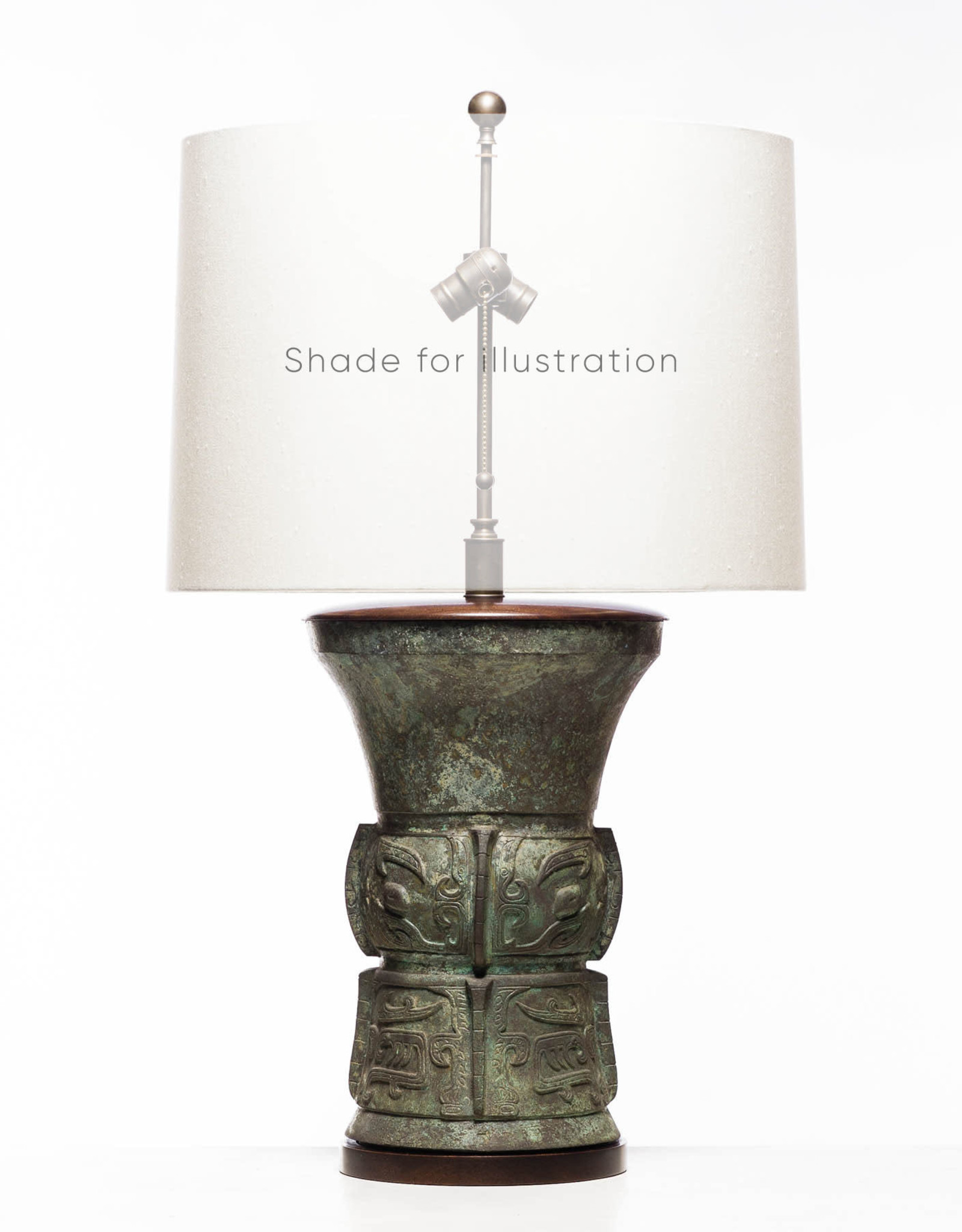 Lawrence & Scott Theon Verdigirs Bronze Table Lamp