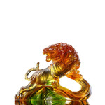 LIULI Crystal Art LIULI Crystal Tiger, Chinese Zodiac, "Roaring into the Heavens"