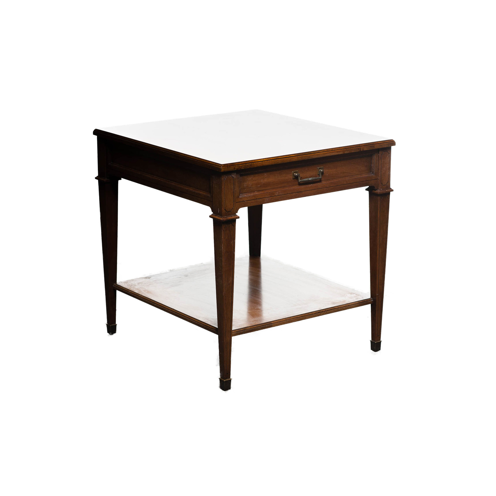 Lawrence Collection Mid-Century Heritage 2-Tier Walnut End Table