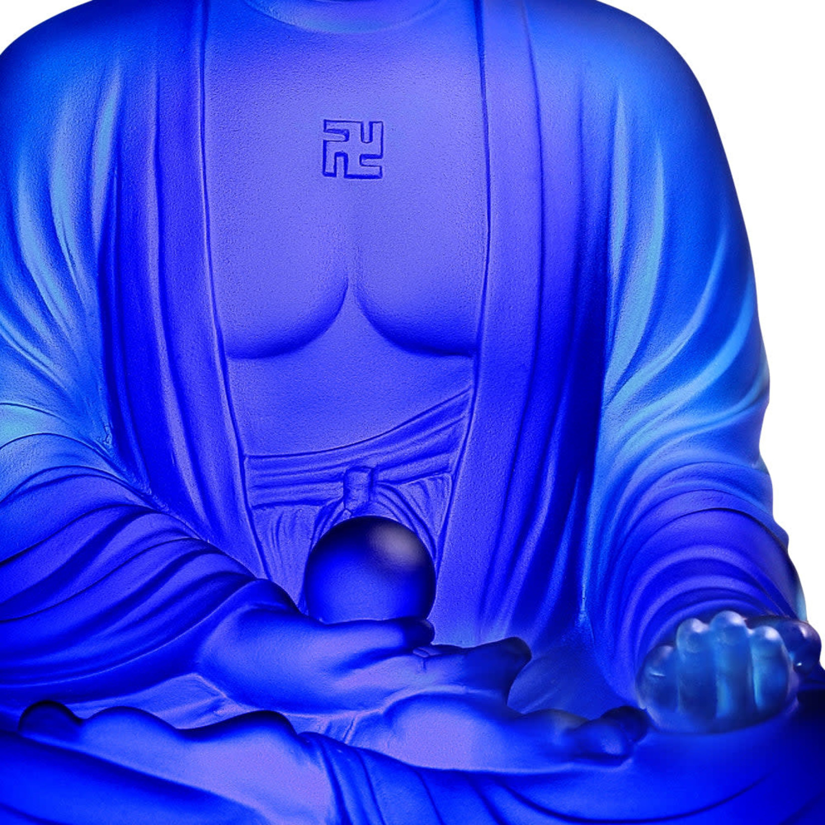 LIULI Crystal Art Crystal Buddha, Medicine Buddha, Present Mindfulness