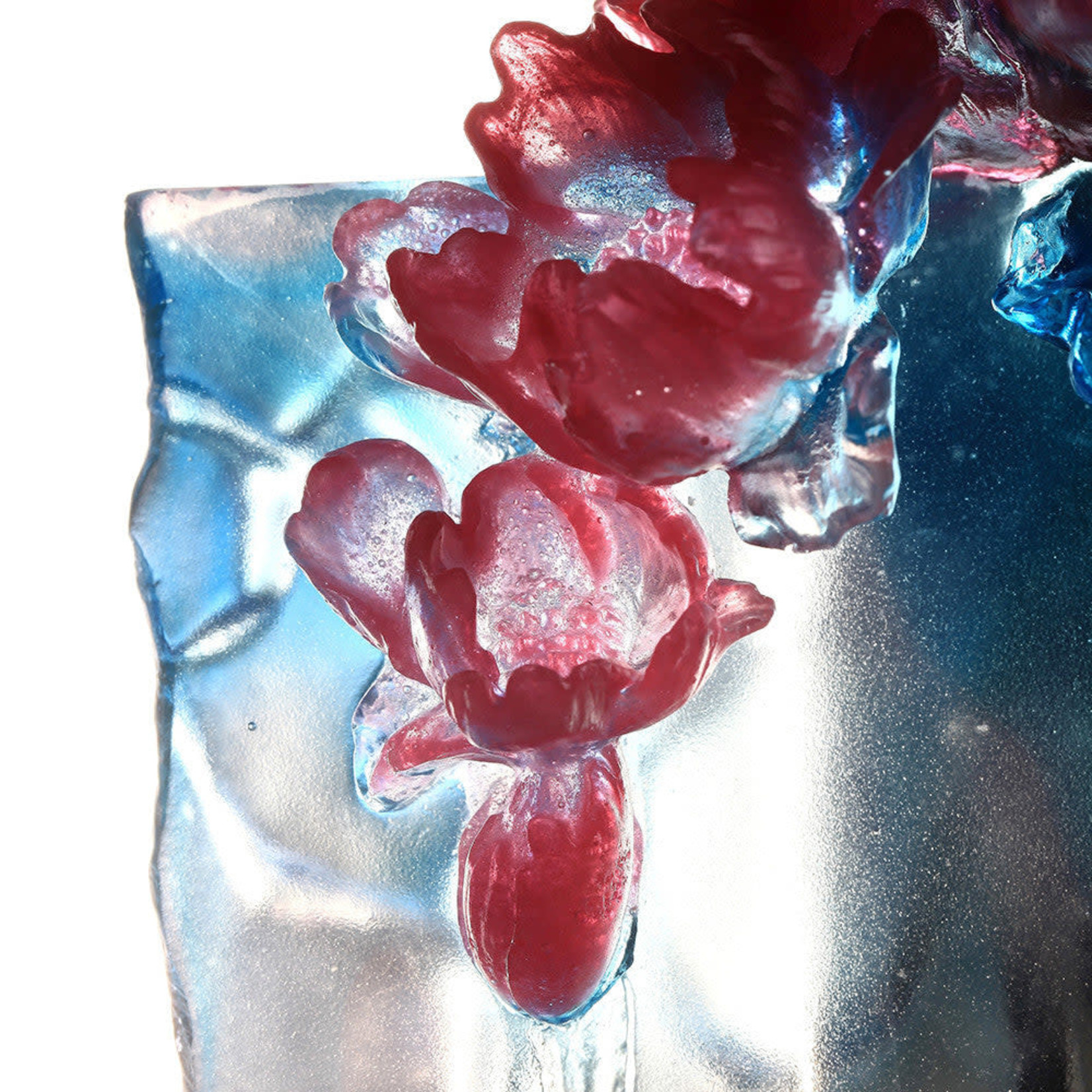 LIULI Crystal Art Crystal Flower, Peony, Flourish with Intent